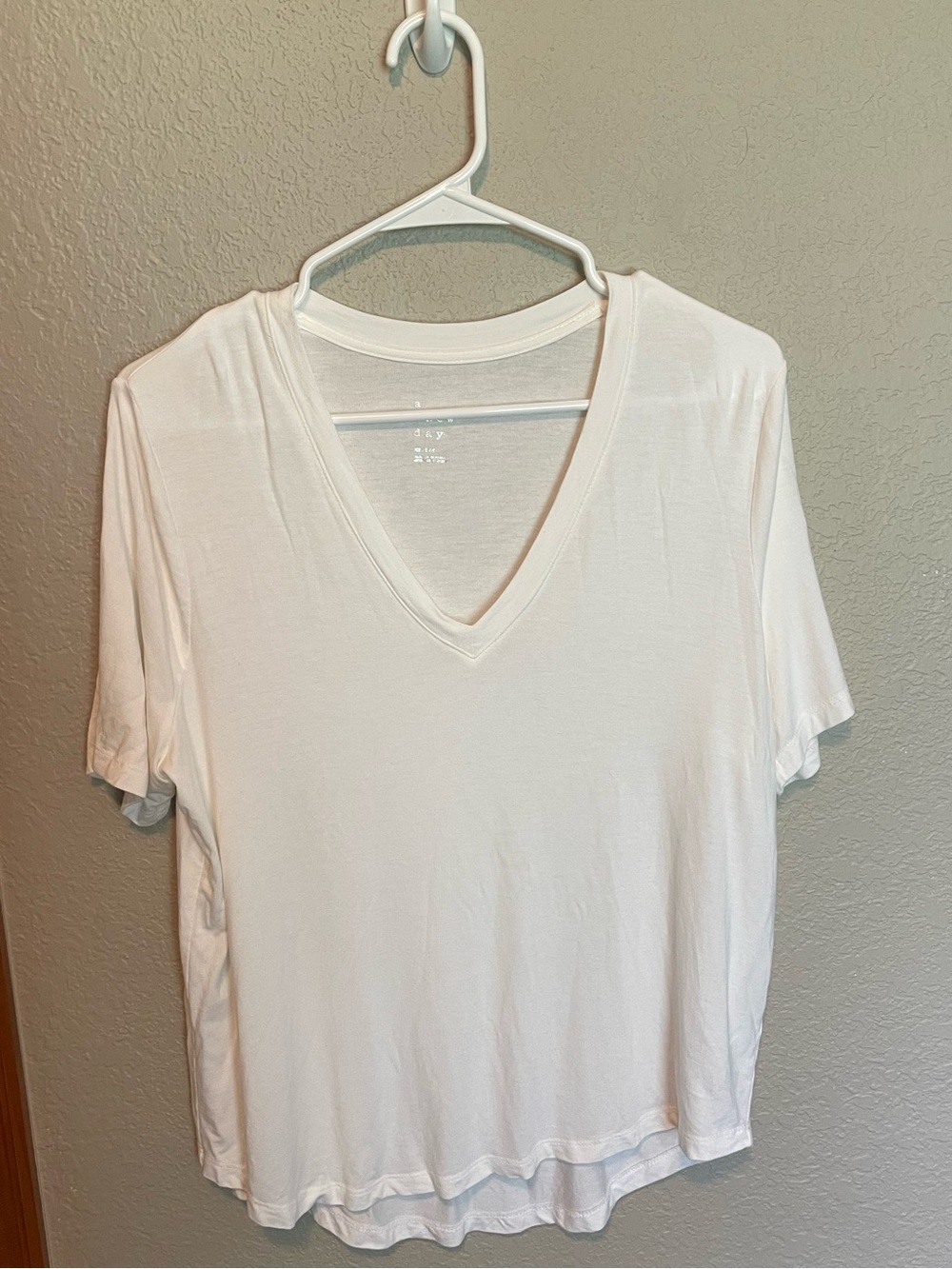 White v-neck